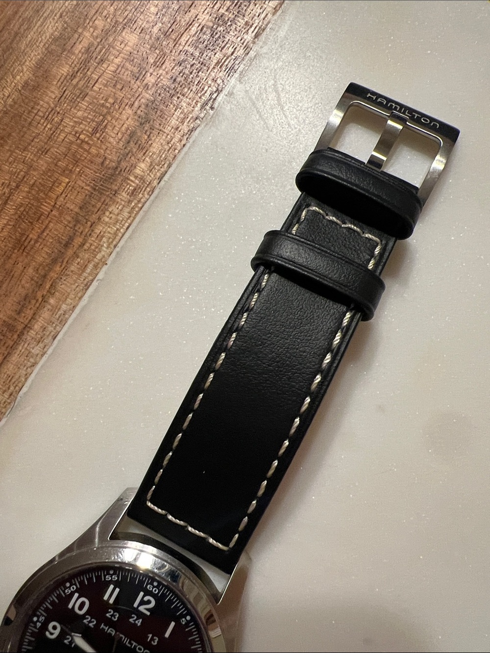 Hamilton Khaki Field Automatic with black leather strap 20 mm - Picture 4 of 9